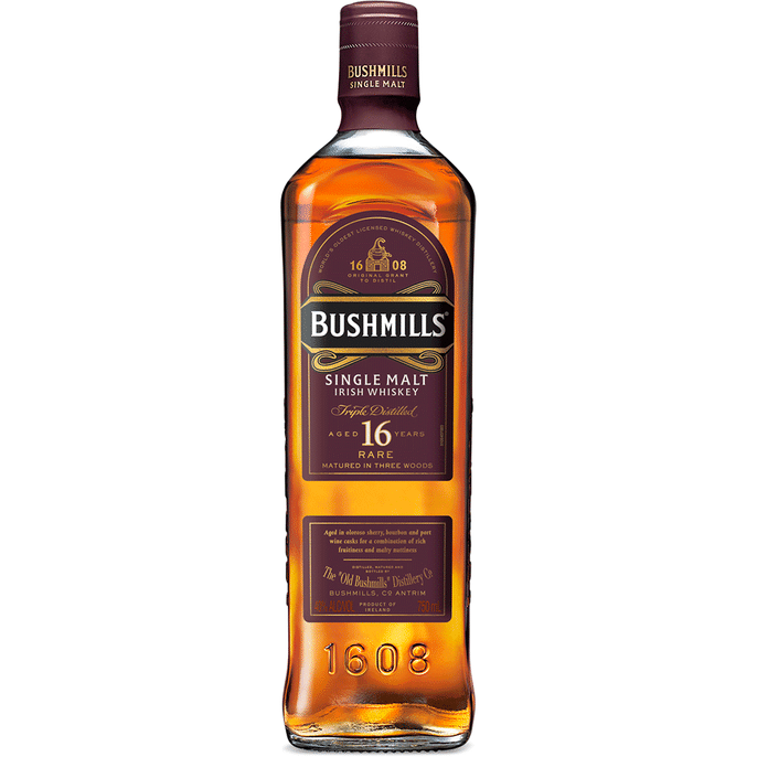 Bushmills 16 Year Single Malt Irish Whiskey - Available at Wooden Cork